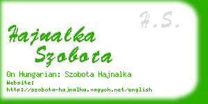 hajnalka szobota business card